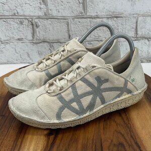 Pozu Po-Zu Organic Vegan Womens 8/39 BOHO Beige Canvas Comfort Shoes Portugal